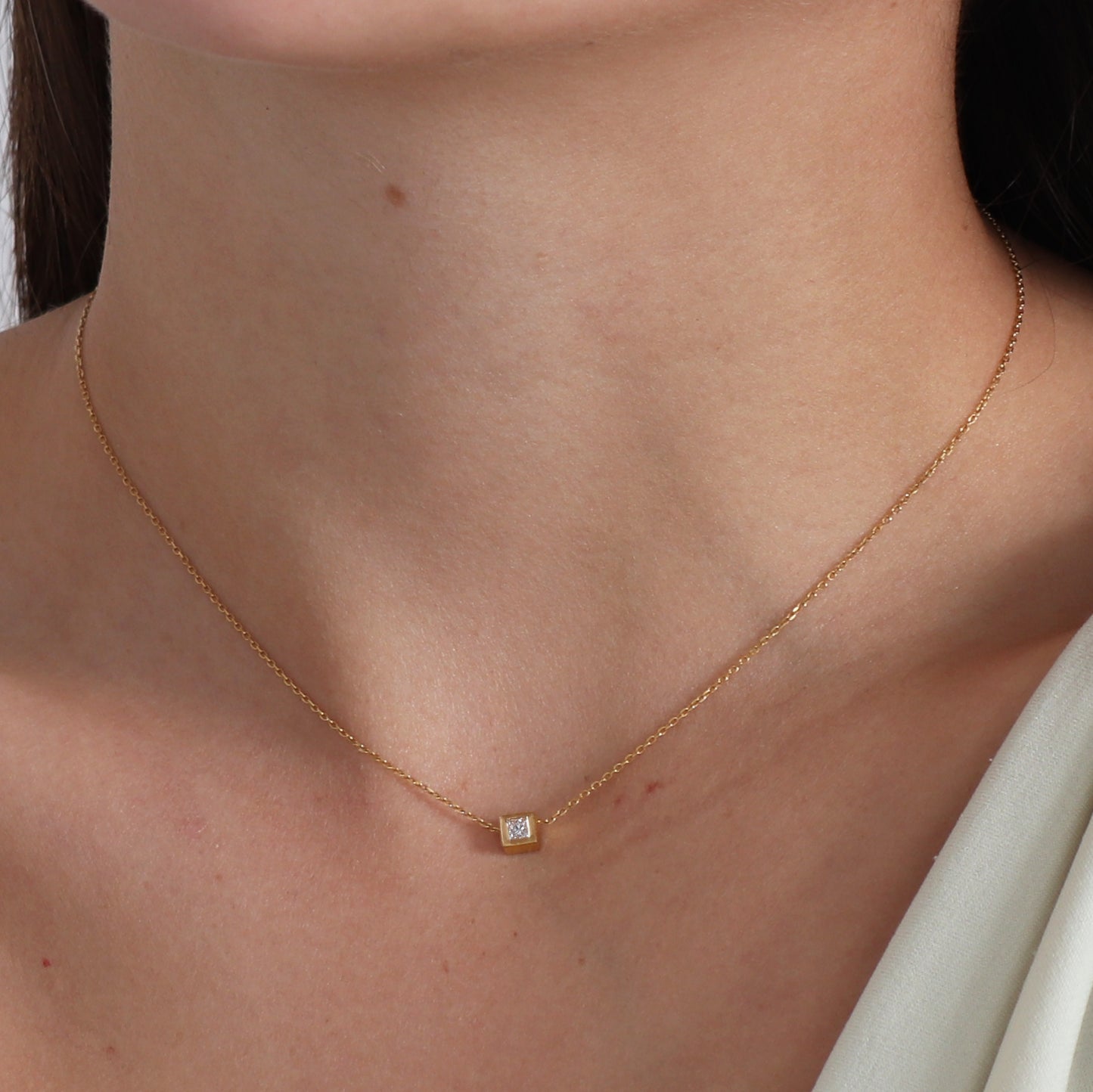 1441 h. square diamond necklace