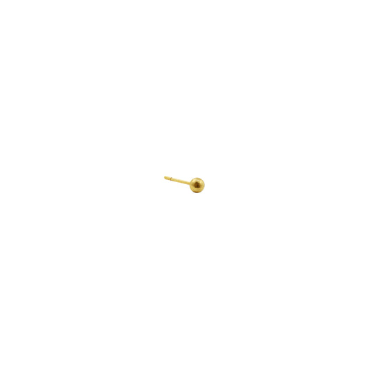 Gold Ball Earrings - Single