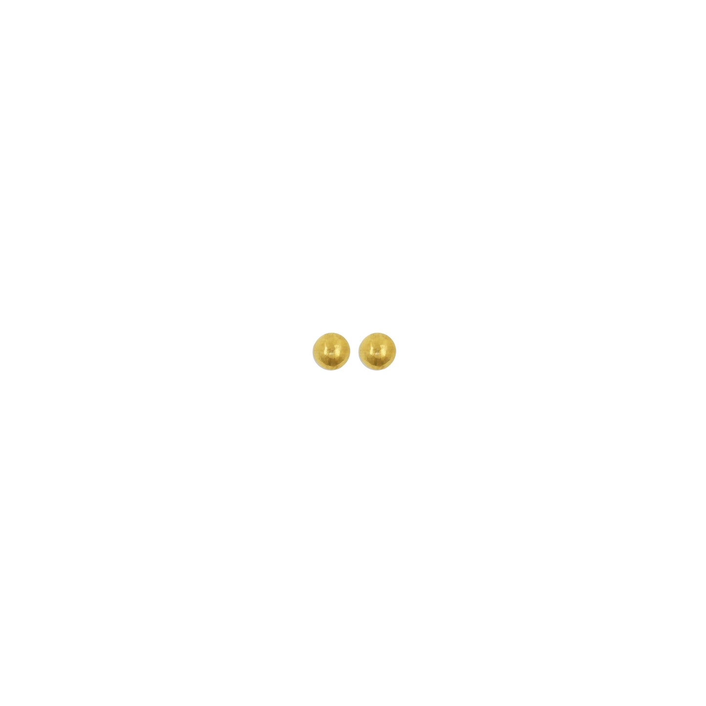 Gold Ball Earrings - Pair
