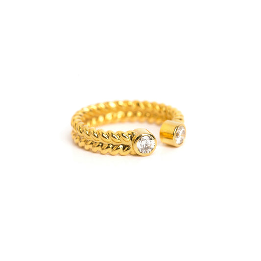 jadela yellow gold ring with diamonds