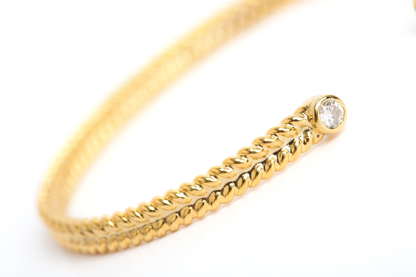 jadela yellow gold bracelet with diamonds