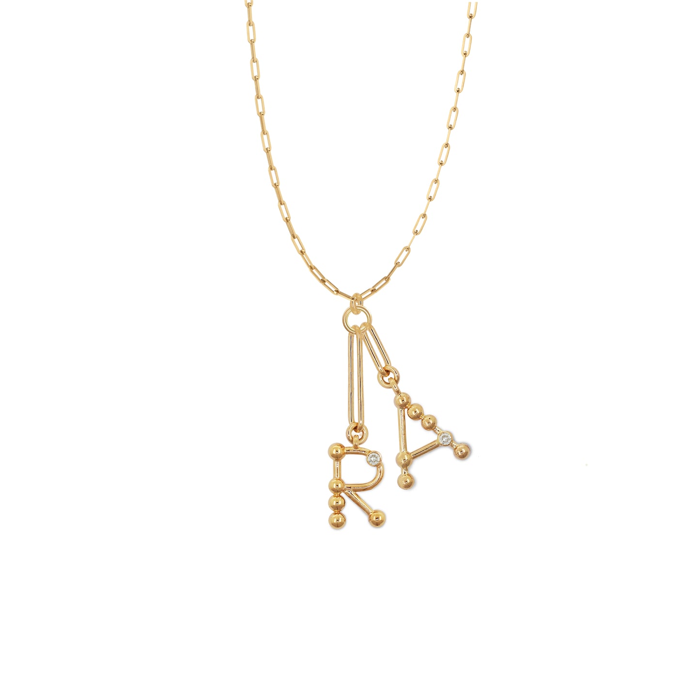 2 Letter Initial Charm Necklace