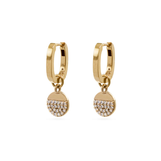 Pavé Diamond Charm Earrings